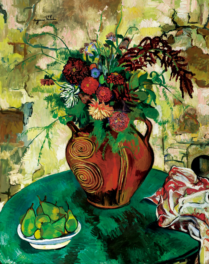  Suzanne Valadon —— NATURE MORTE AUX FLEURS ET FRUITS